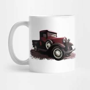 Red 1930 Ford Model A truck Mug